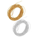 2pcs 5 Meters Beads Ribbon Trims String Chain for Nail Art Decor Crafts 1.5mm