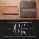 4x DIY Leather Tool Long Wallet Pattern Mould Acrylic Template Leathercraft