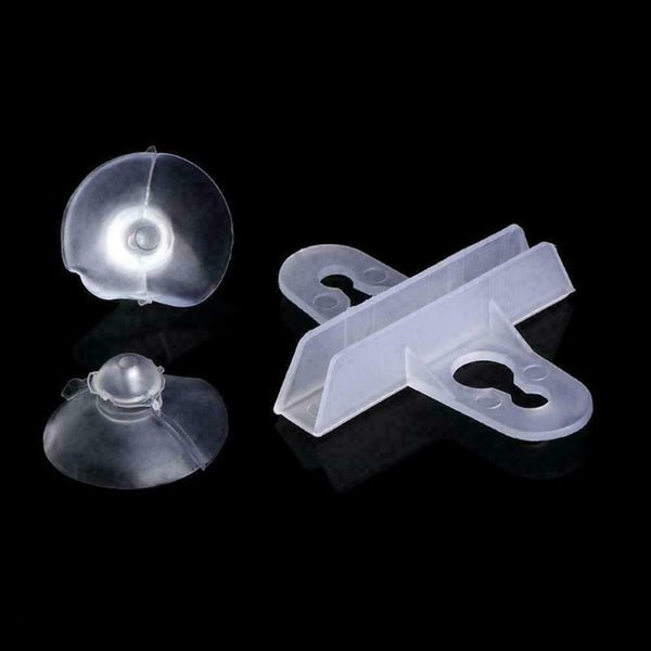 5pc Aquarium Fish Tank Divider Suction Cup Divider Sheet F9E2 Holder L4X3