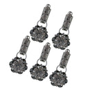 5Pcs DIY Floral Rhinestone Duck-mouth Clasp Buckle Button for Sewing Crafts
