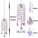 Crystal Prisms Wind Chimes Hanging Chandelier Chimes Home Hanging Decoration Hn