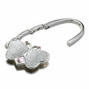 Set Folding Butterfly Handbag Purse Metal Rhinestone Hook Hanger Holder 2.2