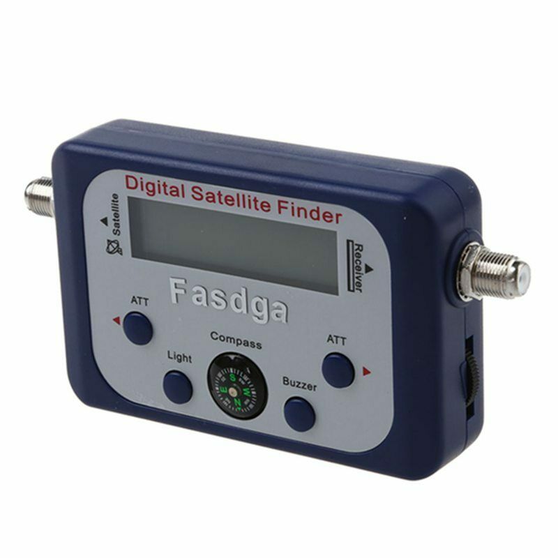 Fasdga Digital LCD Satellite Finder Signal Strength Meter Dish Blue P9M1