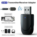 USB 5.0 Bluetooth Receiver Adapter 3.5mm AUX Stereo Speaker PC For TV Headp C2U1