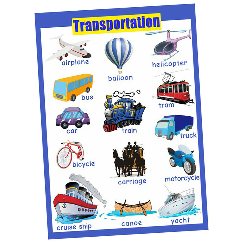 Transport_1~Kindergarten Classrooms Early Learning Educational Posters Chart