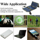 20W USB Solar Panel Folding Power Bank Outdoor Camping Hiking Battery B4F3