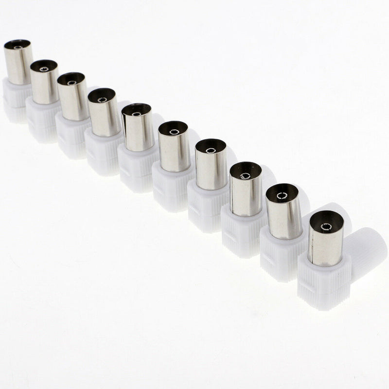 10pcs Right Angle 90 Degree RF Coaxial Coax TV Aerial Female Connector Plug