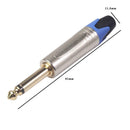 6.35mm Stereo Jack Plug For DIY Audio Soldering For Microphone