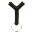 1 Male To 2 Female 3.5mm Y Audio Splitter Headphone Adapter W/ Key Ring