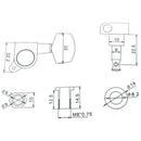 Acoustic Guitar Fully Enclosed Silvery Zinc Alloy Metal Machine Head Guitar