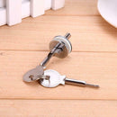 Glass Lock Zinc Alloy Showcase Push Glass Display Cabinet Cylinder Locking Lock