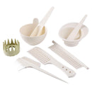8pcs/Set Plastic Hair Color Mixing Stirring Bowls Comb Rod Dye Styling Tool
