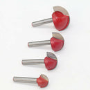 4X Milling Cutter Router Bit Set 1/4" Shank Tungsten Carbide Woodworking Tools