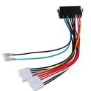 20P ATX To 2 Port 6Pin AT PSU Converter Power Cable For Computer 286 386 4VG ^