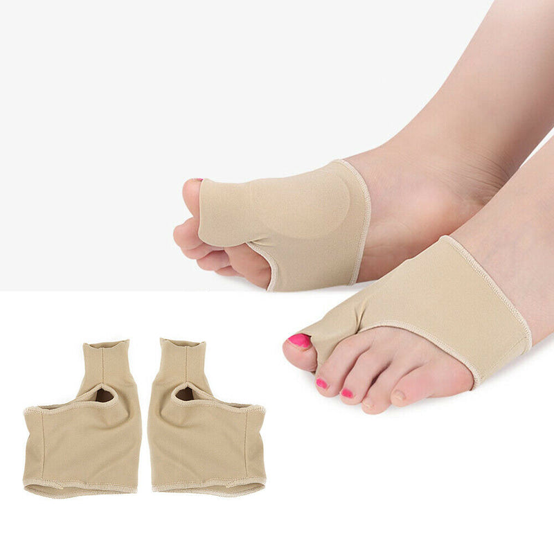2pcs Bunion Protector Toe Straightener Hallux Valgus Corrector (L)(Beige)