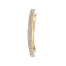 2x Automatic Rhinestone French Barrette Large Hairpin Ponytail Holder Women