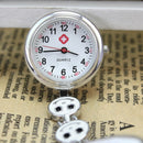 Hospital Women Nurse Doctor's Smile Face Clip-on Brooch Pendant Quartz Watch