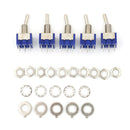 5Pcs MTS-203 AC 125V 6A ON/OFF/ON 3 Position DPDT Toggle Switch Kw
