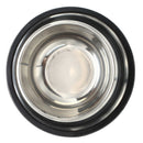 Stainless steel food bowl w / rubber ring for Pets - 1 #