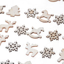 30Pcs DIY Craft Christmas Xmas Wood Chip Hanging Ornaments Decoration Gift OZ