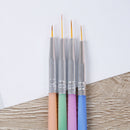 4Pc/Set Nail Art Liner Mixed Color Stripes Liner Drawing Brush Grid Painting OZ