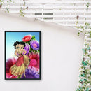 5D DIY Full Drill Diamond Painting Girl Flowers Cross Stitch Embroidery Kit