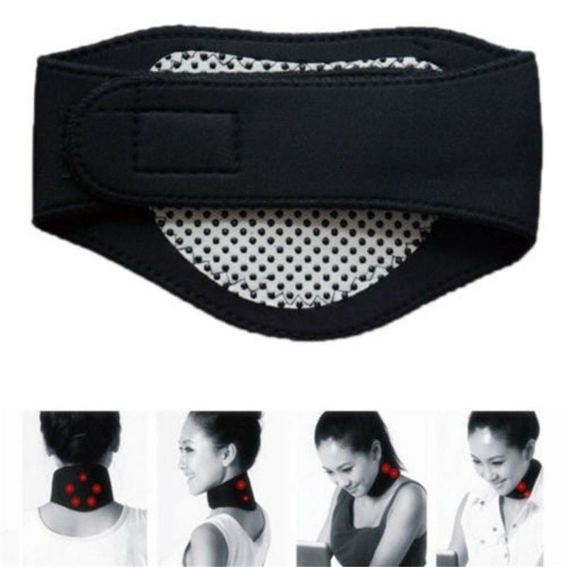 Self Heating Neck Wrap Heat Brace Support Strap Pain Ache Relief Collar Strain