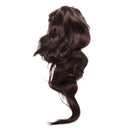 Womens Girls Fashion Wavy Curly Long Hair Human Full Wigs Light Brown R8N5