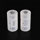 10 PCS Transparent AA to C, Battery Case Adapter Converter Adaptor