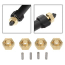Pack of 4 1:24 RC Aluminum Alloy 3mm Brass Hex Adapter for Axial SCX24 AXI90081
