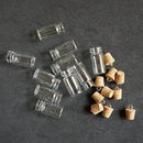 10pcs Mini Plastic Perfume Bottles Cork Potion Vials Charms Necklace Pendant DIY