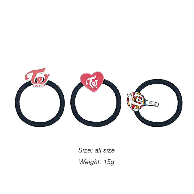 3pcs Girls Cute Rubber Band Elastic Hair Ties Ropes Women Ponytail Holder A