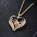 Noble Valentine Gifts Wedding Women Heart Bird Angel Wing Pendant Chain Necklace