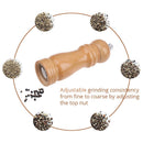 Manual Oak Wood Salt&Pepper Mill Spice Grinder Wooden Pot Kitchen ToolS Hn