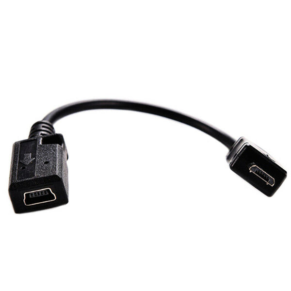 2pcs Micro USB Male to Mini USB Female Data Sync & Charge Adapter Cable B_QY PES