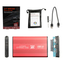 YD5 Aluminum 2.5 Hard Drive Case SATA to USB 3.0 HDD SSD Enclosure (Red)