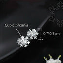 Women's Elegant Earrings Sparkling Christmas Snowflake Hoop Zircon Earring H9S9
