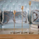 3Pcs/Set Chinese Style Metal Candle Holders Simple Golden Wedding Decoratio
