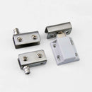 2 pairs Stainless steel Pair Glass Clamp Door Pivot Hinge Set for 5-8mm