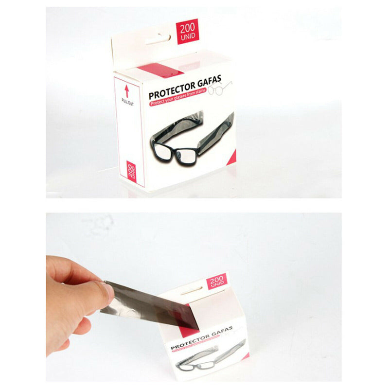 200pcs/box Plastic Disposable Covers for Glasses Legs Frame Slender Bag Dyeing