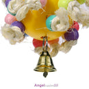 Bird Parrot Cage Hanging Swing Chew Toys Cockatiel Budgie Colorful Ball Perches