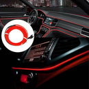 2M Red LED Car Interior Decor Atmosphere Wire Strip Light Lamp Car Accessories^^