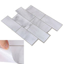 White Grey Marbles Mosaic Brick Peel and Stick Wall Tile Self-adhesive Sticke3C