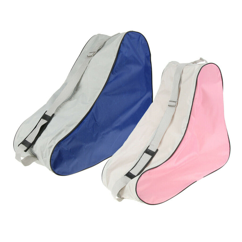 2XDURABLE WATER-PROOF SPORTS PRO DELUXE ICE SKATING SKATE STORAGE BAG, PINK+BLUE