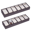 Deluxe Natural Wood Watch Box Bangle Jewelry Display Collection Tray Holder Case
