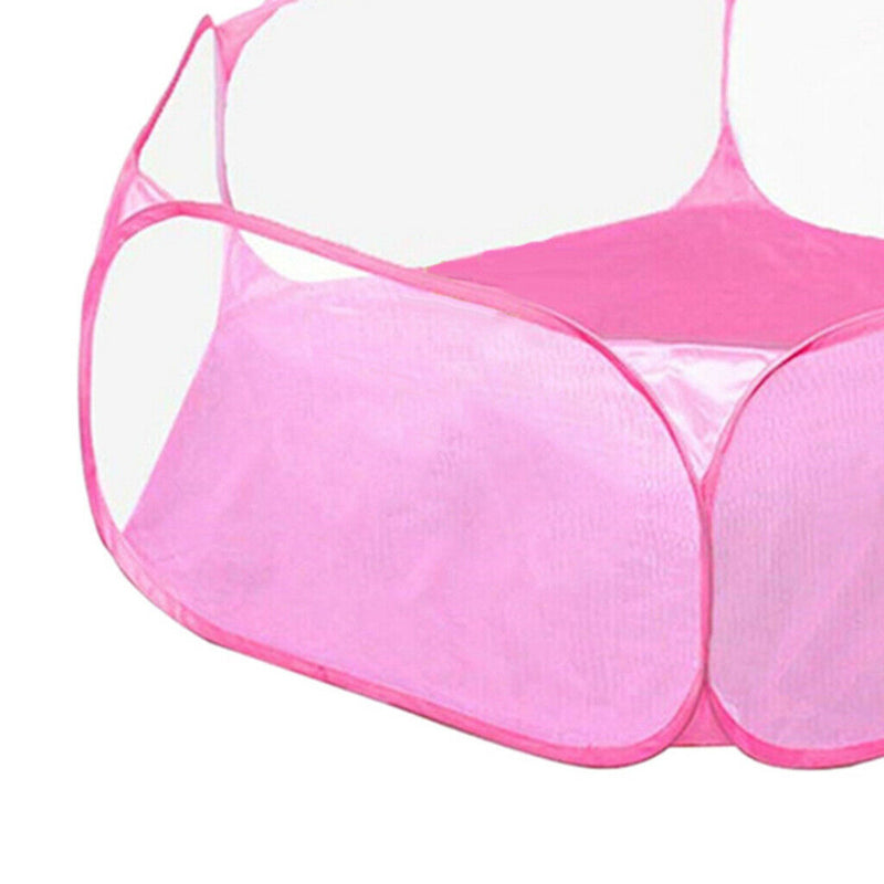 Foldable Play Pen Cage Hamster Rabbit Guinea Pig Gerbil Indoor/Outdoor Pink