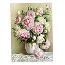 Decorative 5D Frameless Diamond Painting Pink Flower & Vase Home Shop Decor