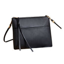 Women's Clutch Bag Simple Black Leather Crossbody Bags Enveloped Shaped Sma