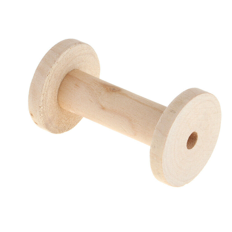 Unfinished Wood Spool Craft Thread Bobbin Cord Wire Sewing