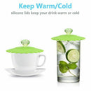 Food Grade Creative Round Diamond Mug Cover(Set of 6) Airtight Seal Silicon